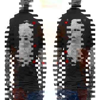 マルチーズ 犬 オーナー ラバー デザイン 子犬 ハート デザイン メンズTシャツ バックプリント - Kawaiitshirt