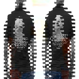 マルチーズ犬愛好家 子犬オーナー 真の愛 引用句デザイン メンズTシャツ バックプリント - Kawaiitshirt