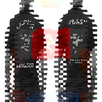 マン島国旗 マンクス語「エラン・ヴァンニン」トリスケリオン メンズTシャツ バックプリント - Kawaiitshirt