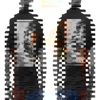 ミケランジェロの愉快な創作猫ミーム。 メンズTシャツ バックプリント - Kawaiitshirt