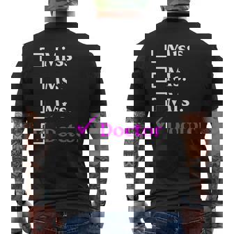 ミス・ミセス・ドクター メンズTシャツ バックプリント - Kawaiitshirt