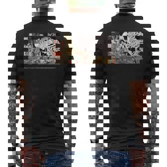 ミツクニ スケルトンスペクターに逆らう 歌川国芳作 メンズTシャツ バックプリント - Kawaiitshirt