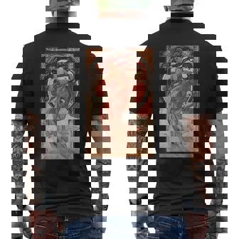 ミュシャの踊り メンズTシャツ バックプリント - Kawaiitshirt