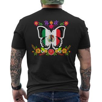 メキシコ独立記念日 バタフライ メキシコ メンズTシャツ バックプリント - Kawaiitshirt