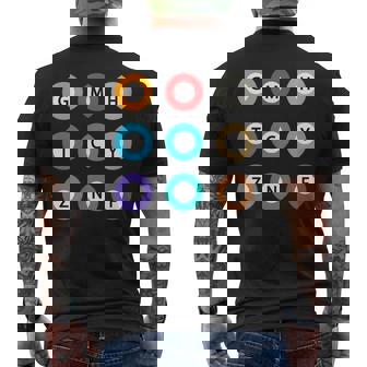 メトロ東京全線地下鉄列車デザイン メンズTシャツ バックプリント - Kawaiitshirt