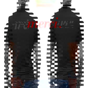 メルシーフランス語フランス旅行パリ。 メンズTシャツ バックプリント - Kawaiitshirt