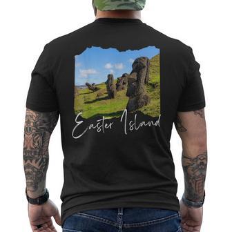 モアイ像 イースター島 ラパヌイ メンズTシャツ バックプリント - Kawaiitshirt