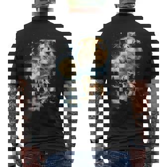 モルモット ハウリング トゥ ザ ムーン ミーム 面白い 90年代 モルモット 長袖tシャツ メンズTシャツ バックプリント - Kawaiitshirt