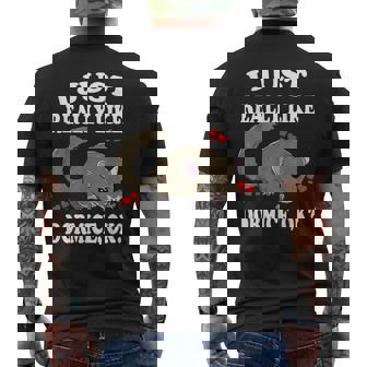 ヤマネのヤマネペットが本当に好き メンズTシャツ バックプリント - Kawaiitshirt