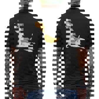 ヨガジャック・ラッセル・テリア犬 メンズTシャツ バックプリント - Kawaiitshirt