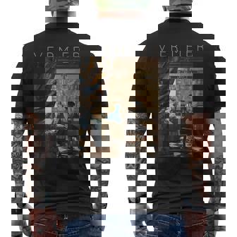 ヨハネス・フェルメール 絵画の芸術 メンズTシャツ バックプリント - Kawaiitshirt