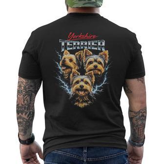 ヨークシャーテリア ヘビーメタル 犬 ブーツレッグスタイル ヨーキー メンズTシャツ バックプリント - Kawaiitshirt