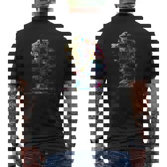 ライオンラバーアートワーク メンズTシャツ バックプリント - Kawaiitshirt