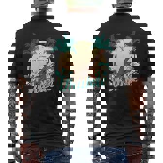 ライフ・イズ・ベター ウクレレで ミュージシャン ハワイ アコースティック ウクレレ メンズTシャツ バックプリント - Kawaiitshirt