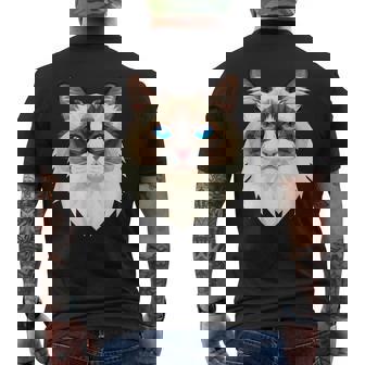 ラグドール猫ラグドール猫猫ママ甘いラグドール猫 メンズTシャツ バックプリント - Kawaiitshirt