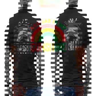 レゲエ イズ マイ サンシャイン シャツ ヴィンテージ レインボー レトロ サンシャイン メンズTシャツ バックプリント - Kawaiitshirt