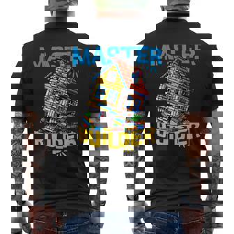 レゴのレンガ造りマスタービルダー面白い曲がった家。 長袖tシャツ メンズTシャツ バックプリント - Kawaiitshirt