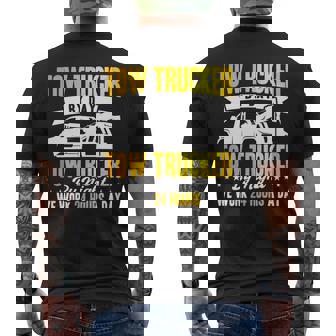 レッカートライバー レッカーは1日24時間作業します。 長袖tシャツ メンズTシャツ バックプリント - Kawaiitshirt