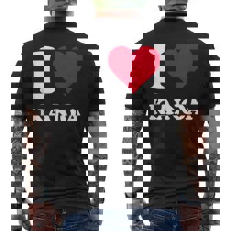 レッドハート I Love Kanoa メンズTシャツ バックプリント - Kawaiitshirt