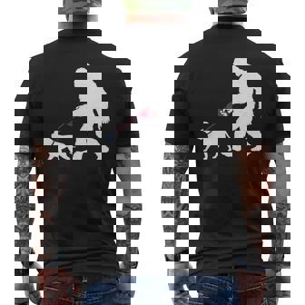 レトロ ビッグフット ウォーキング ブルマスティフ 犬 面白い サスカッチ 長袖tシャツ メンズTシャツ バックプリント - Kawaiitshirt