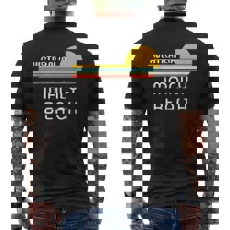 レトロ マンリービーチ オリジナル オーストラリア ヴィンテージ 70年代サンセット アート メンズTシャツ バックプリント - Kawaiitshirt