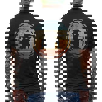 レトロなビンテージ デザイン レスラー相撲 メンズTシャツ バックプリント - Kawaiitshirt