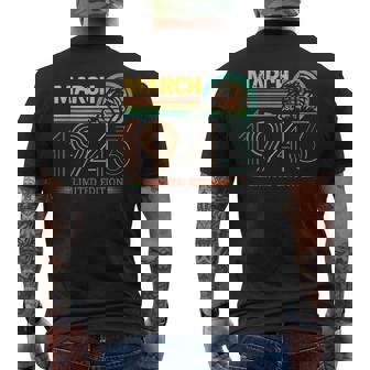 レトロマーチバースデー1943年限定版ヴィンテージ83歳。 メンズTシャツ バックプリント - Kawaiitshirt