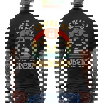 レベル51アンロック レトロヴィンテージ51歳の誕生日ゲームゲーマー メンズTシャツ バックプリント - Kawaiitshirt