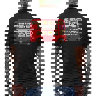 ロンドン イングランド ダブルデッカー レッドバス キッズ ツーリスト お土産 メンズTシャツ バックプリント - Kawaiitshirt