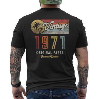 ヴィンテージ 1971 オリジナルパーツ パームス 55歳の誕生日 メンズTシャツ バックプリント - Kawaiitshirt