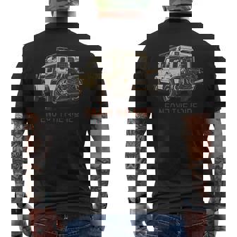 ヴィンテージ オフロード アドベンチャー ロードトリップ バイク イラストレーション メンズTシャツ バックプリント - Kawaiitshirt