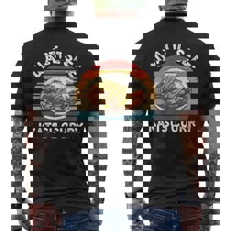 ヴィンテージ カツカレー 待つ カツカレー 和食 メンズTシャツ バックプリント - Kawaiitshirt