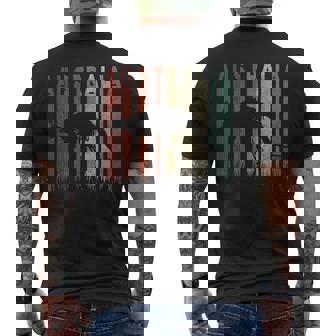 ヴィンテージ カンガルーオーストラリア オージー レトロ カンガルーオーストラリア メンズTシャツ バックプリント - Kawaiitshirt