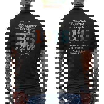 ヴィンテージ1976 50歳の誕生日クラシックカー メンズTシャツ バックプリント - Kawaiitshirt