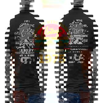 ヴィンテージ51歳の誕生日レジェンドは1975年2月に誕生しました。 メンズTシャツ バックプリント - Kawaiitshirt