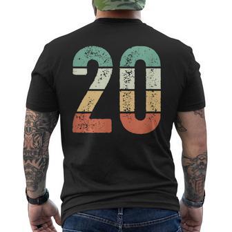 ヴィンテージナンバー20 永遠の20周年記念 メンズTシャツ バックプリント - Kawaiitshirt