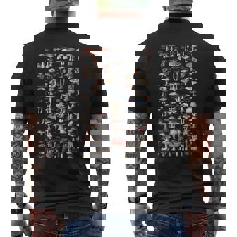 ヴィンテージマッシュルームピッカードイツ語の名前 闇 メンズTシャツ バックプリント - Kawaiitshirt