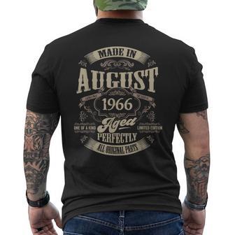 ヴィンテージ還暦伝説 1966年8月 60歳の贈り物 メンズTシャツ バックプリント - Kawaiitshirt