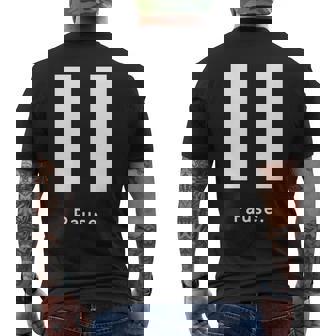 一時停止ボタン 長袖tシャツ メンズTシャツ バックプリント - Kawaiitshirt