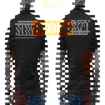 不気味なオレンジハロウィンパンプキン柄tシャツ メンズTシャツ バックプリント - Kawaiitshirt