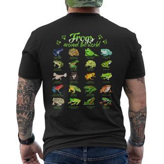 世界のカエル カエル メンズTシャツ バックプリント - Kawaiitshirt