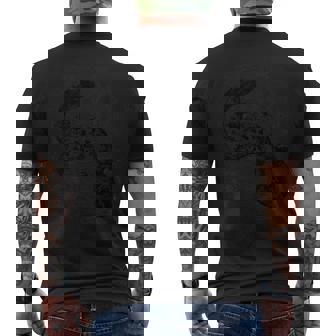 両生類コレクション ジャイアントサンショウウオヴィンテージ図面 メンズTシャツ バックプリント - Kawaiitshirt