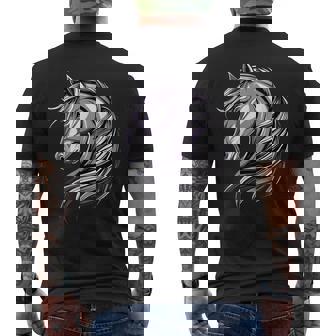 乗馬ポニー子馬ポニーファームライダーポニー乗馬馬 メンズTシャツ バックプリント - Kawaiitshirt