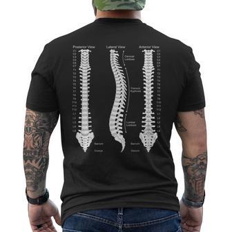 人間の脊椎解剖学カイロプラクティック図 メンズTシャツ バックプリント - Kawaiitshirt