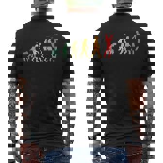 人類の進化 ネタ ゴルフ ゴルフ好き ゴルフファン ゴルファー おもしろ ゴルフ部 メンズTシャツ バックプリント - Kawaiitshirt