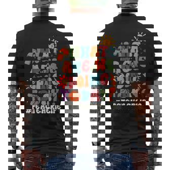 今日何をしているのか Pe先生 体育 メンズTシャツ バックプリント - Kawaiitshirt