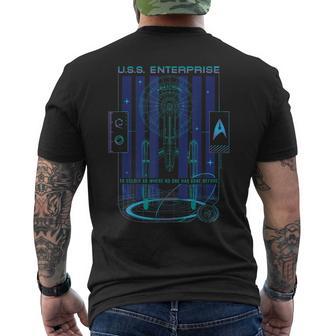 公式スタートレック UsSエンタープライズ メンズTシャツ バックプリント - Kawaiitshirt