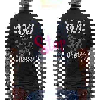 励ましギフト ポジティブなメッセージ Nevertop Dreaming メンズTシャツ バックプリント - Kawaiitshirt