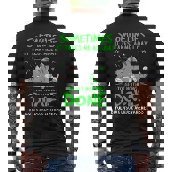 双極性障害啓発猫リボン メンズTシャツ バックプリント - Kawaiitshirt