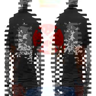 古代日本の桜 侍刀 メンズTシャツ バックプリント - Kawaiitshirt